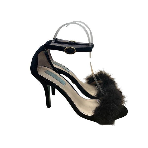Betsy Johnson Women’s Black Ankle Strap Open Toe Nolte Stiletto Heels Size 8