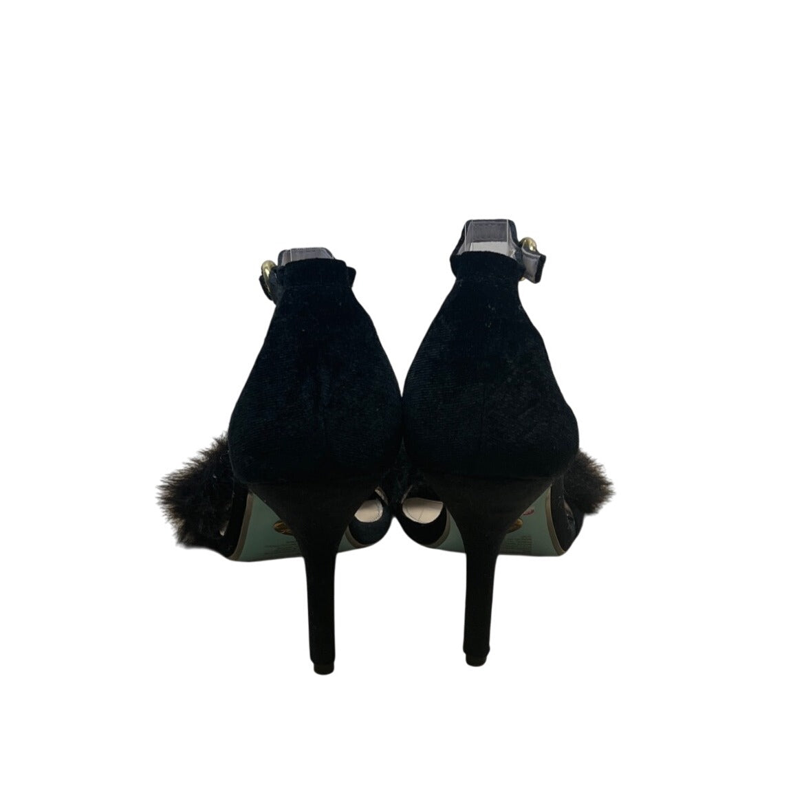 Betsy Johnson Women’s Black Ankle Strap Open Toe Nolte Stiletto Heels Size 8