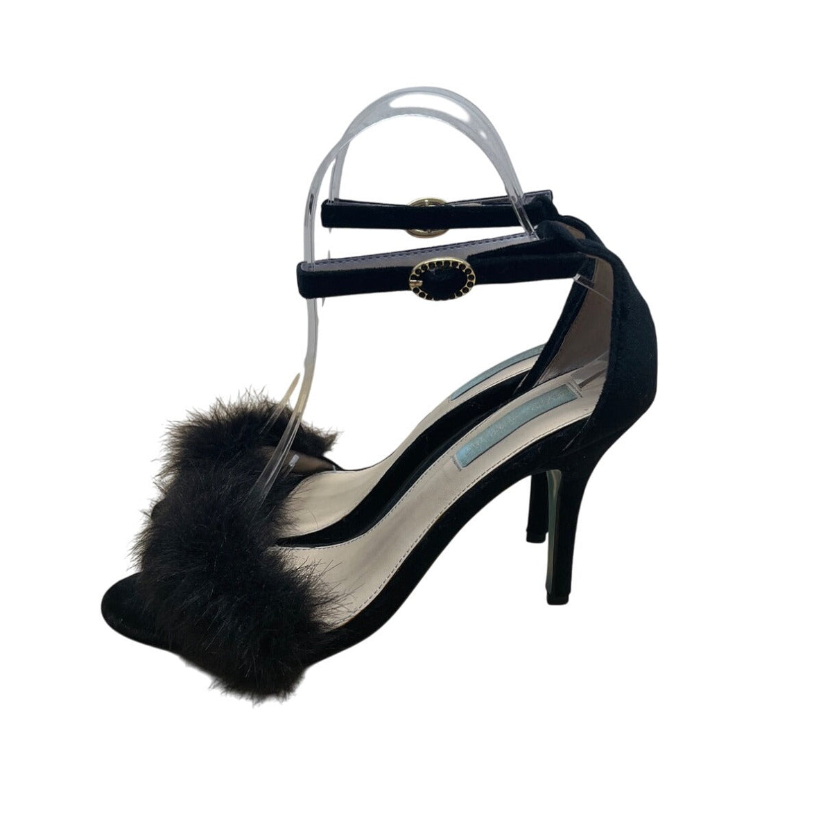 Betsy Johnson Women’s Black Ankle Strap Open Toe Nolte Stiletto Heels Size 8