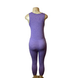 Gorlya Womens Heather Purple Size 8 Sleeveless Jumpsuit With Bow Detail - New