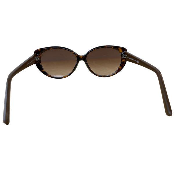 Kate Spade Womens Tortoise Shell Acetate Cat Eye Sunglasses With Brown Lens & Case
