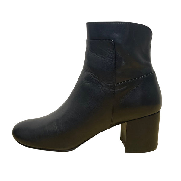 Cole Haan Women’s Black Leather Side Zip Block Heel Ankle Boots Size 6B