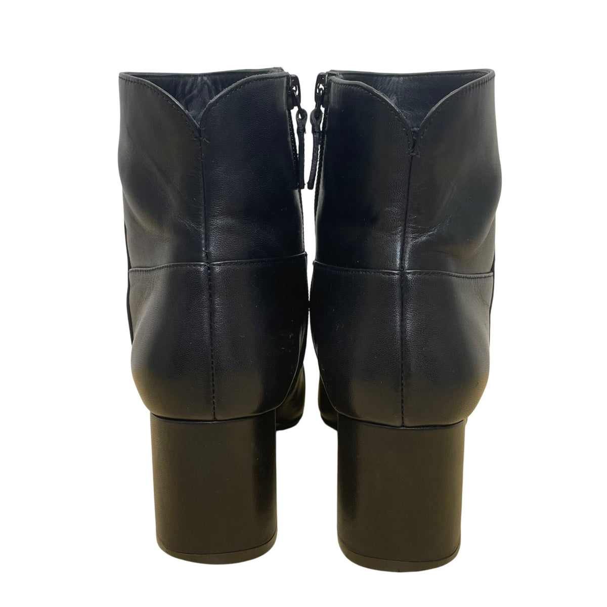 Cole Haan Women’s Black Leather Side Zip Block Heel Ankle Boots Size 6B