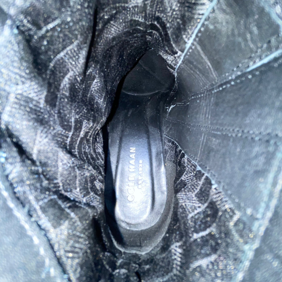 Cole Haan Women’s Black Leather Side Zip Block Heel Ankle Boots Size 6B