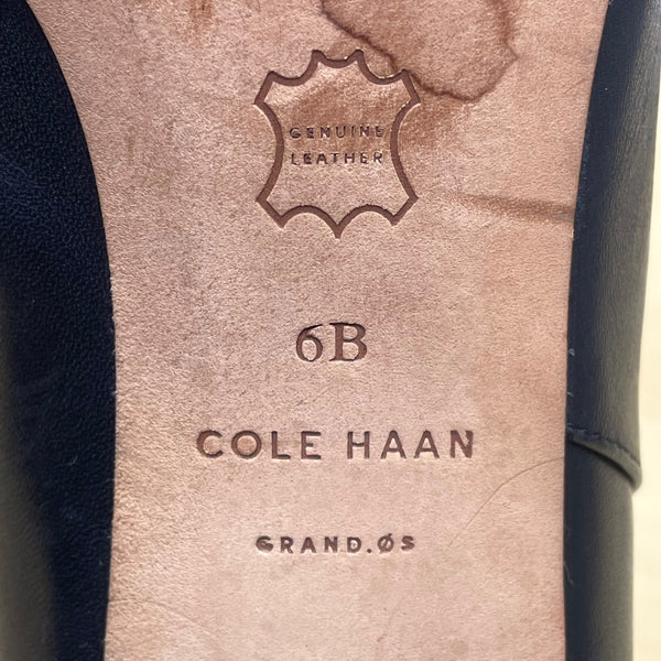 Cole Haan Women’s Black Leather Side Zip Block Heel Ankle Boots Size 6B