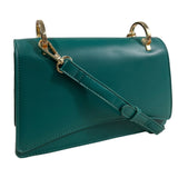 Francesca’s Women Green Trapez Hourglass Chain Top Hand Bag Sz M