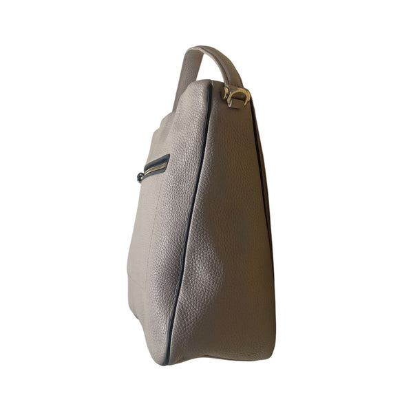 Kate Spade New York Beige Pebbled Leather Tassel Detail Crossbody Bag  Size M