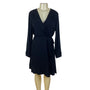 Banana Republic Womens Black Wrap Dress Long Sleeve Belted Size 12