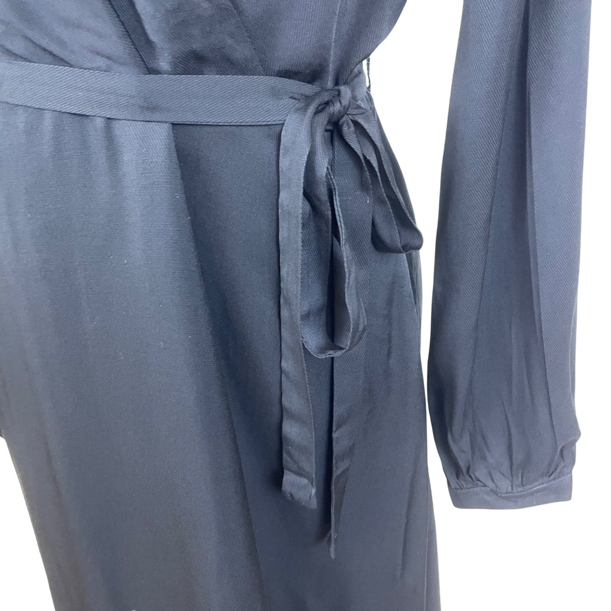 Banana Republic Womens Black Wrap Dress Long Sleeve Belted Size 12