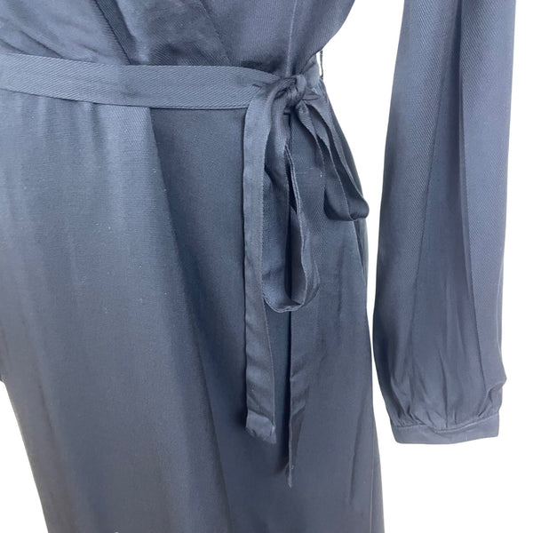 Banana Republic Womens Black Wrap Dress Long Sleeve Belted Size 12