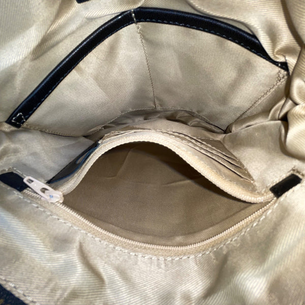 Assots Women’s Black Leather Adjustable Strap Dual-Zip Pockets Crossbody Bag