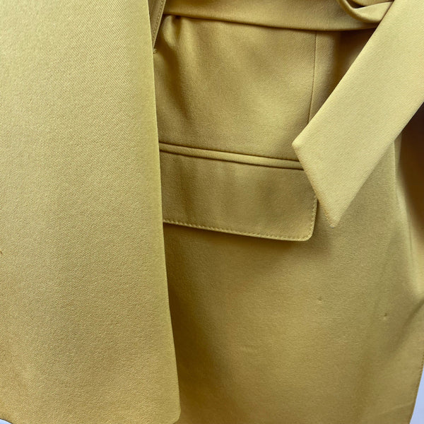 John Meyer Women's Yellow Polyester/Spandex Belted Blazer Jacket Size 10