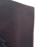Vintage Frye Women’s Brown Embossed Leather Back Zip Up Tall Riding Boots Sz 8.5