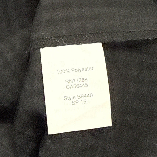J.Crew Womens Sheer Black Textured Blouse 3/4 Sleeves Round Neck Top Sz XL