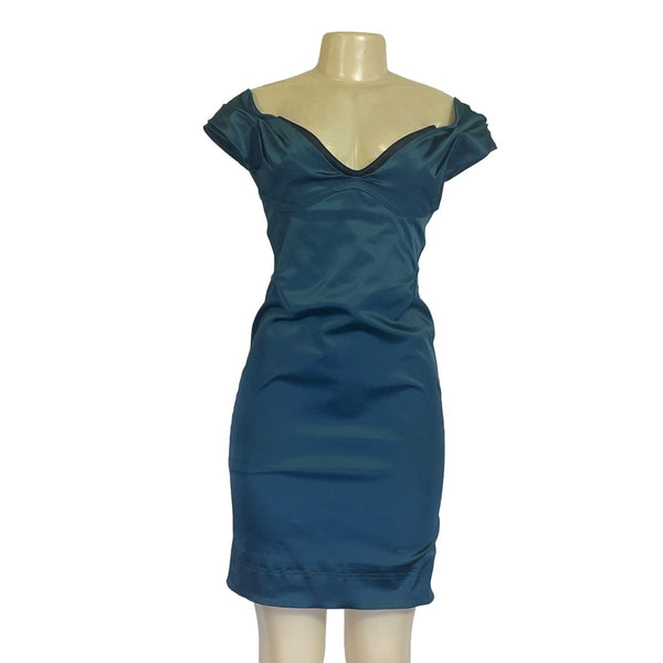 Zacposen Bodycon Back Zipper Girly Glam Dark Green Size 6 Women's Dress - New