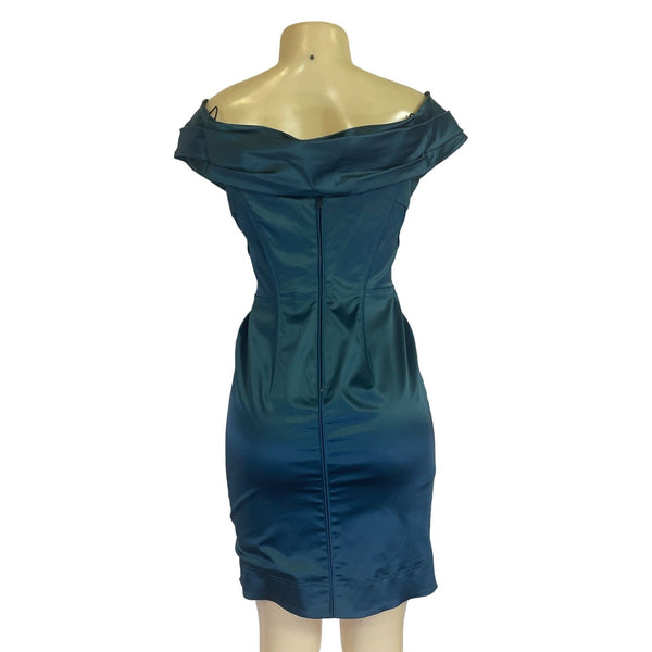 Zacposen Bodycon Back Zipper Girly Glam Dark Green Size 6 Women's Dress - New