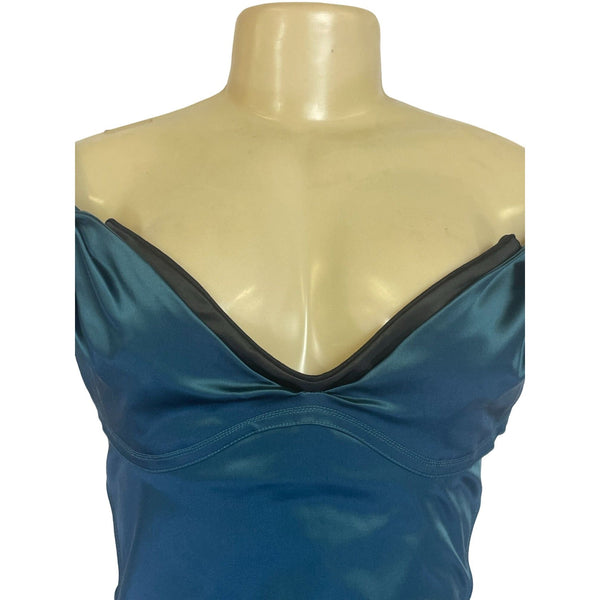 Zacposen Bodycon Back Zipper Girly Glam Dark Green Size 6 Women's Dress - New