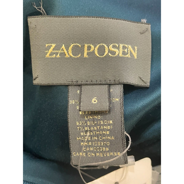 Zacposen Bodycon Back Zipper Girly Glam Dark Green Size 6 Women's Dress - New