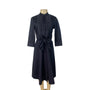Elie Tahari Women’s Navy Blue Lace-Detail Dress With Bow-Tie Waist