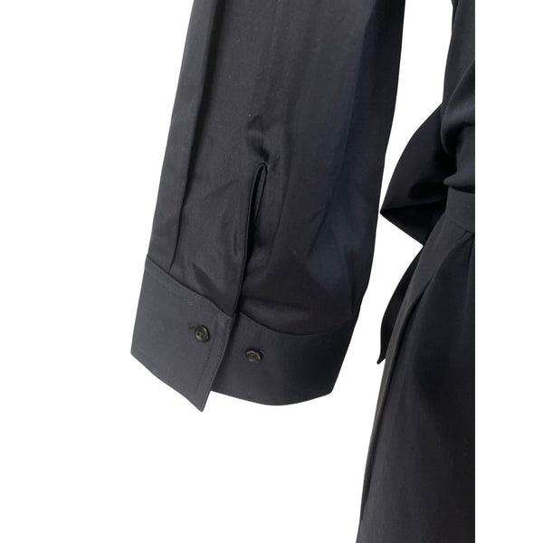 Elie Tahari Women’s Navy Blue Lace-Detail Dress With Bow-Tie Waist