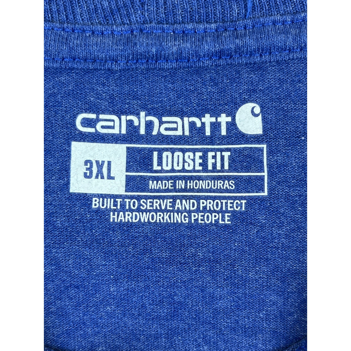 Carhartt Mens Blue Cotton Loose Fit Pocket T-Shirt Size 3XL