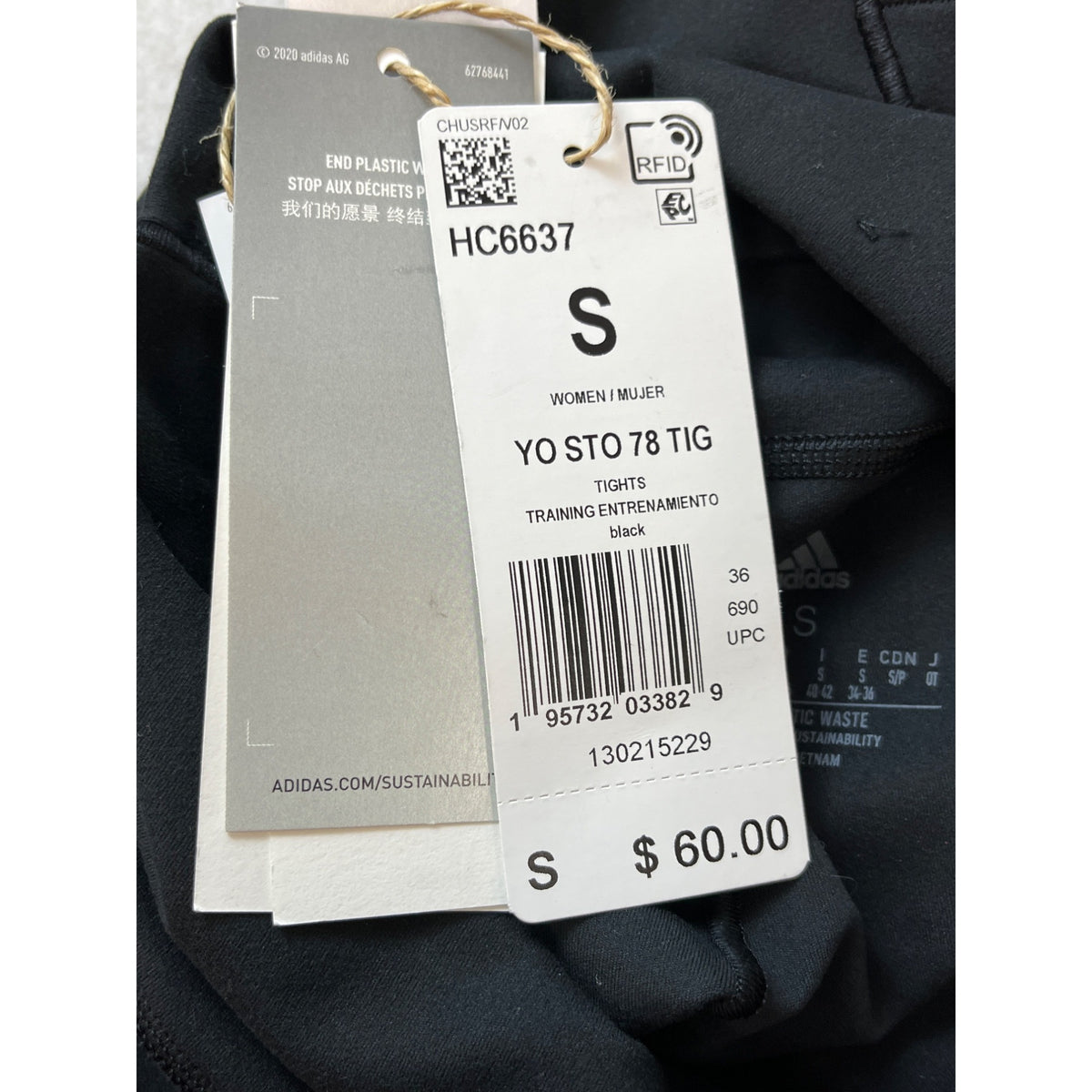 Adidas Women's Black Long Running Leggings Sz S - New