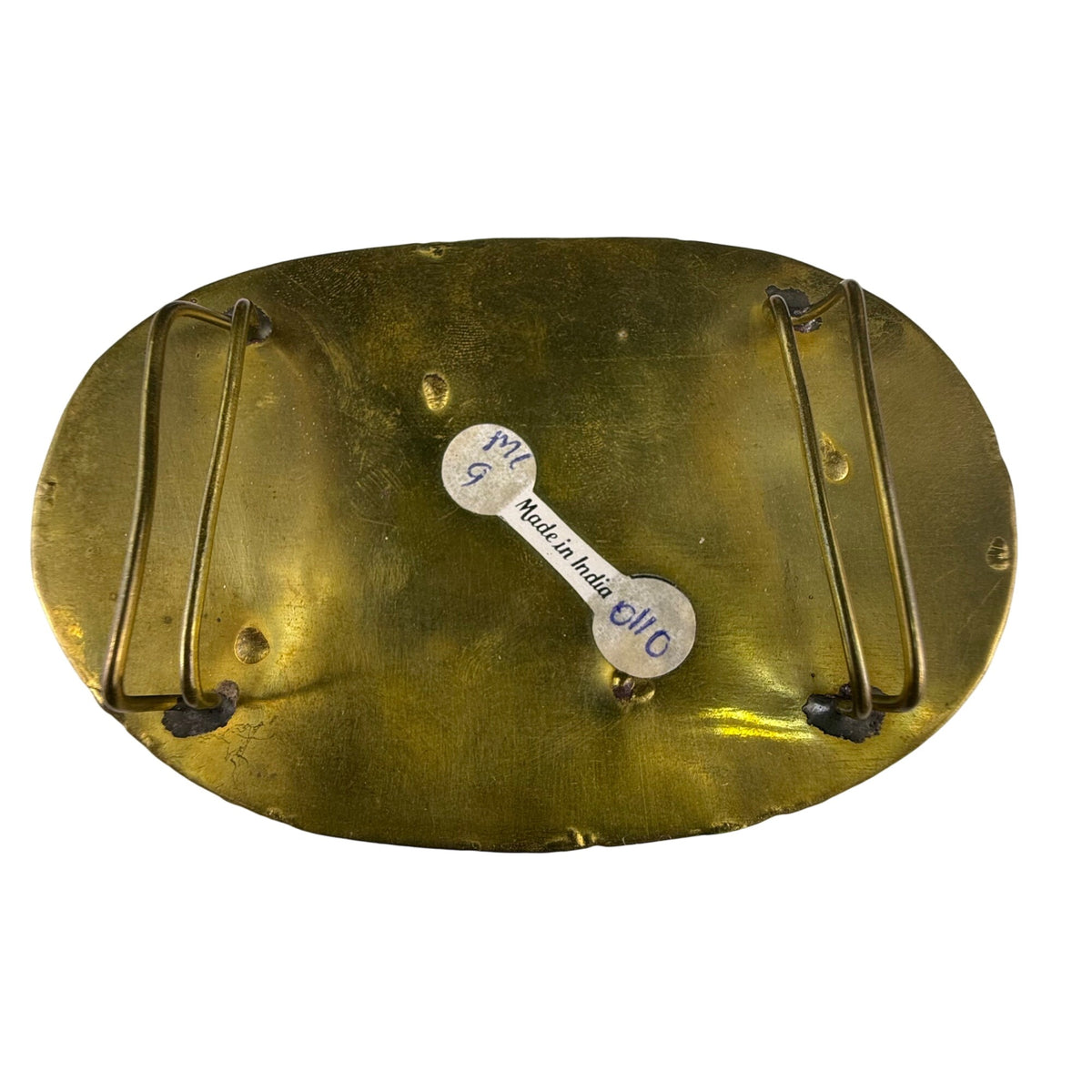 Vintage Brass & Copper Belt Buckle Made In India