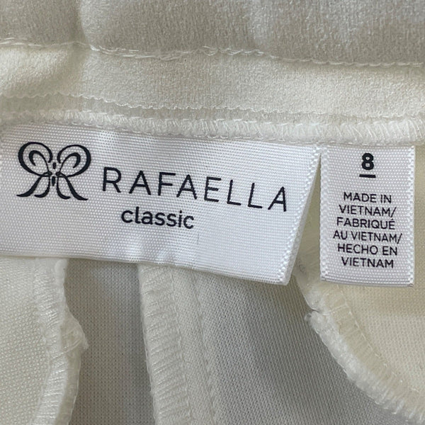 Rafaella Classic Fit Trousers Egret Womens Pants Sz 8 - New