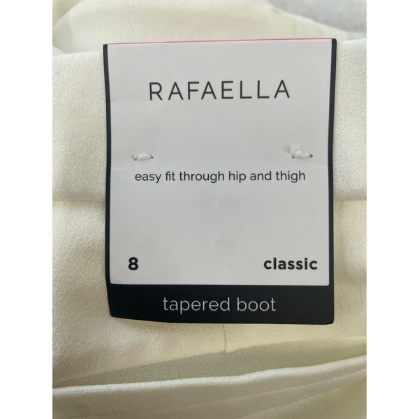 Rafaella Classic Fit Trousers Egret Womens Pants Sz 8 - New