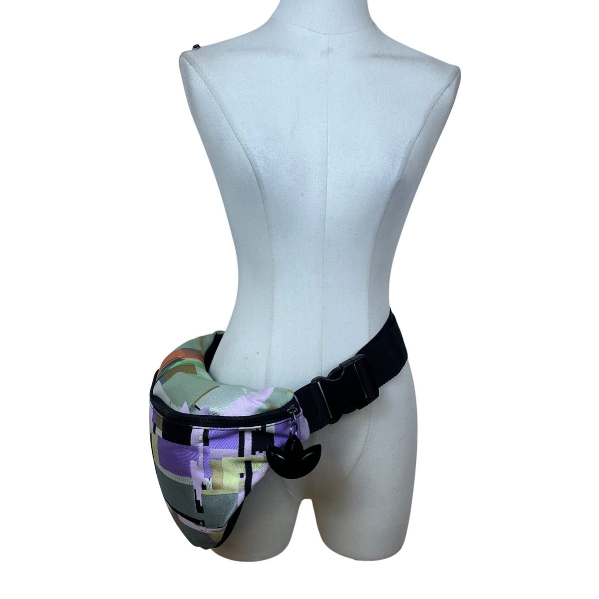 Adidas Unisex Multi-Color Patchwork Adjustable Strap Trefoil Logo Waist Bag