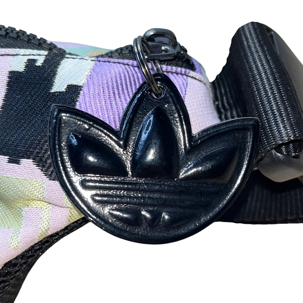 Adidas Unisex Multi-Color Patchwork Adjustable Strap Trefoil Logo Waist Bag