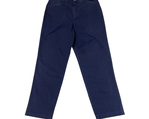 Riders By Lee Womens Navy Blue Casuals Eased Fit Twill Pants Size10P- New