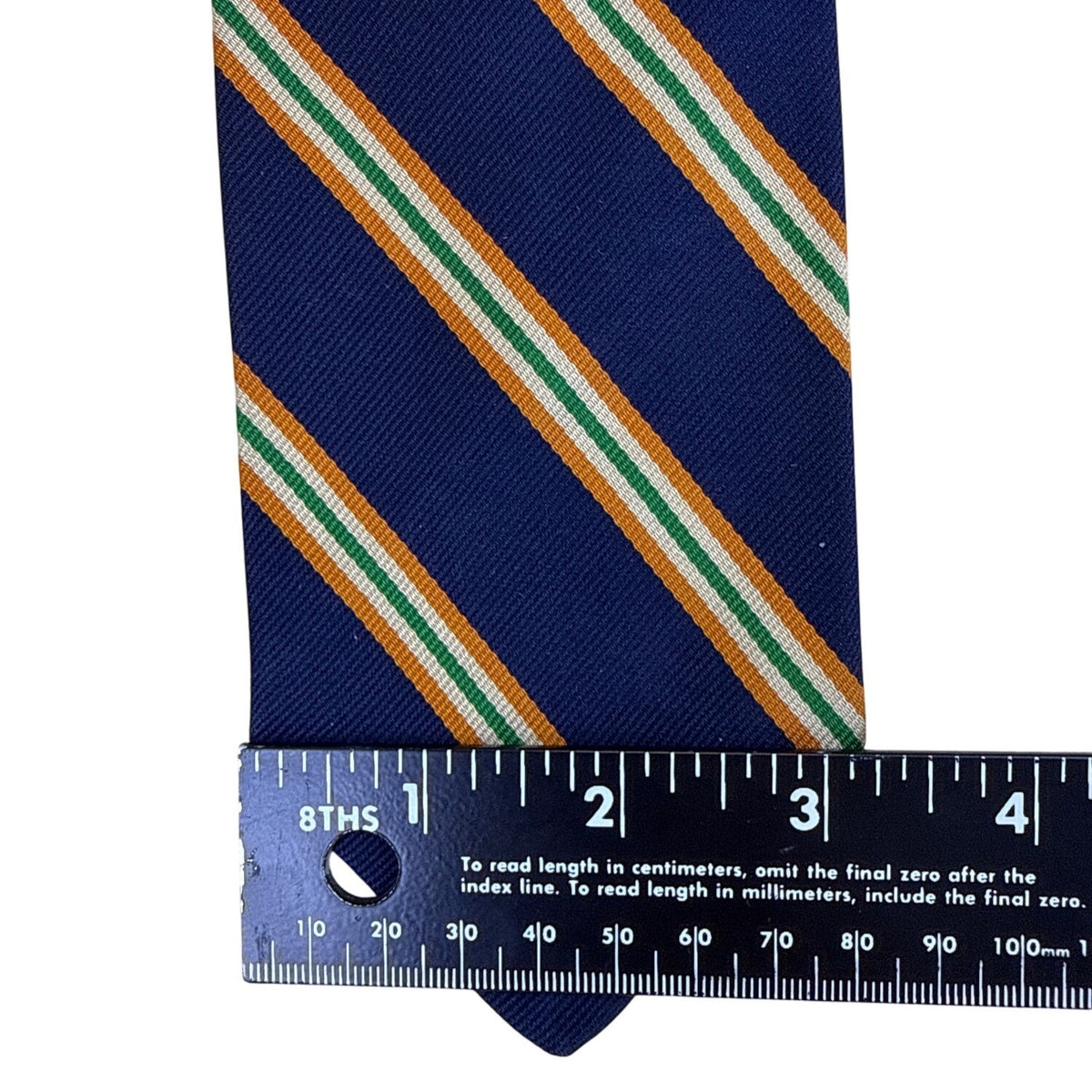 Vintage Brooks Brothers Blue Woven Silk Stripe Tie England 60 Inches Necktie