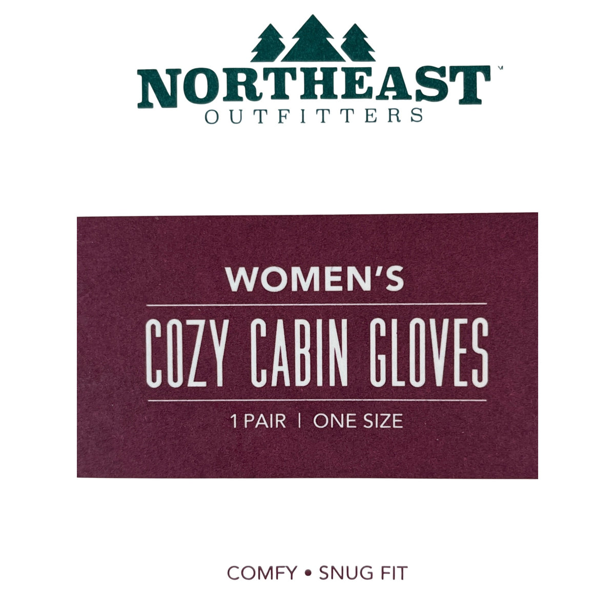 Northeast Outfitters Womens Gray Knit Cozy Cabin Gloves Snowflake Pattern One Size