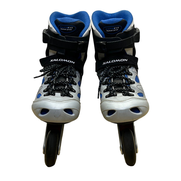 Salomon Mens Grey/Blue Lightweight Performance  Carbon Inline Skates Sz US10.5