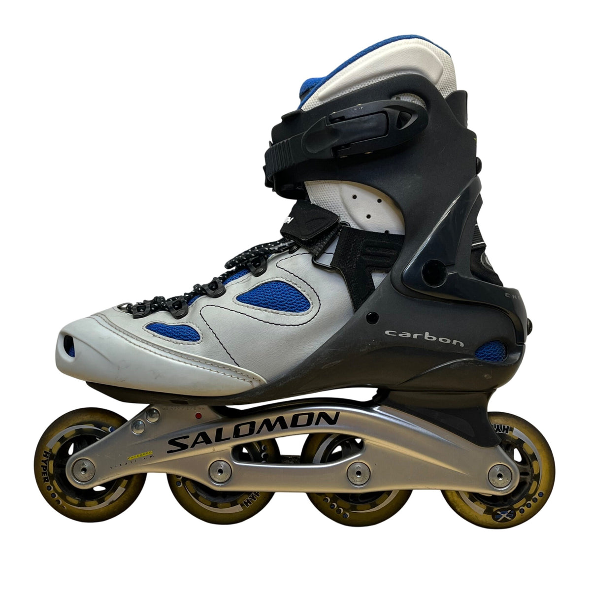 Salomon Mens Grey/Blue Lightweight Performance  Carbon Inline Skates Sz US10.5