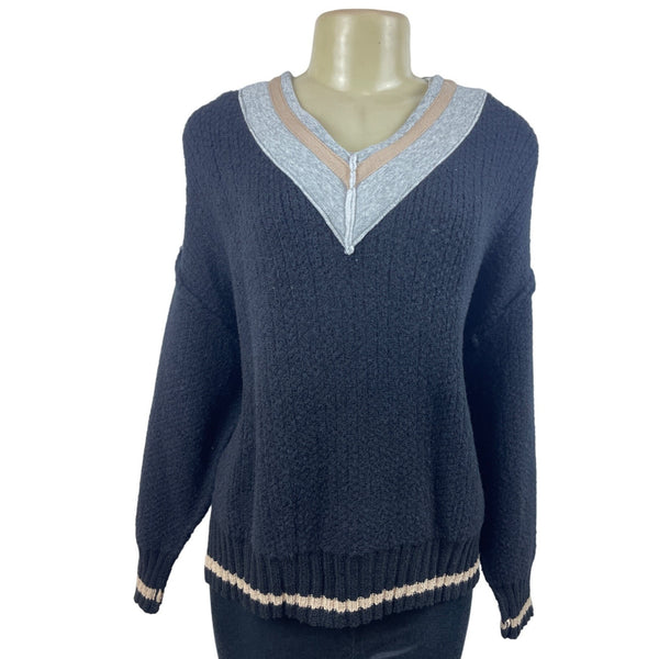 Vintage Hauana Women’s Black V Neck Sweater Sz S - NWT