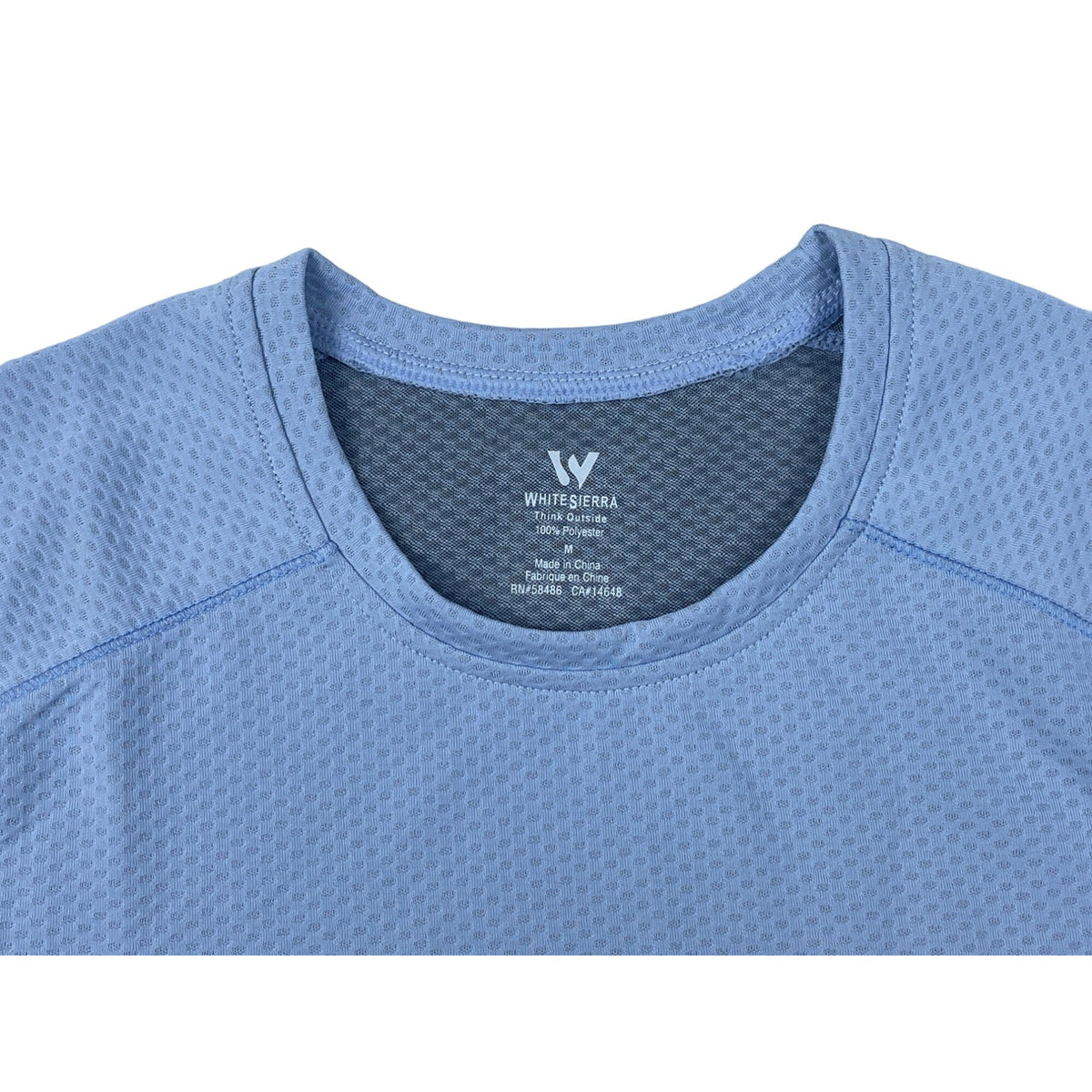 White Sierra Womens Long Sleeve Wicking Top Blue L New