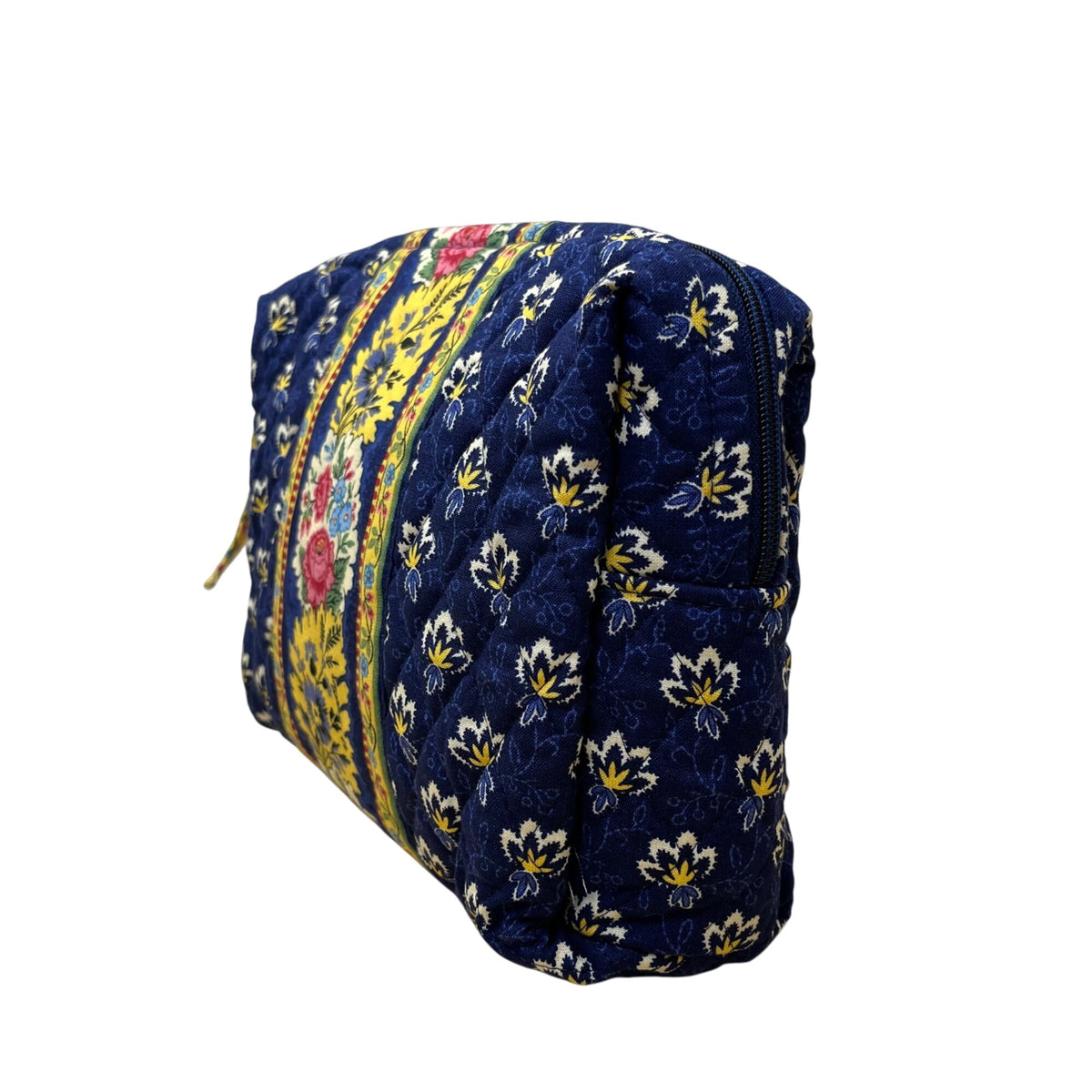 Vera Bradley Women’s Blue Cotton Floral Pattern With Zipper Closure Duffel Bag