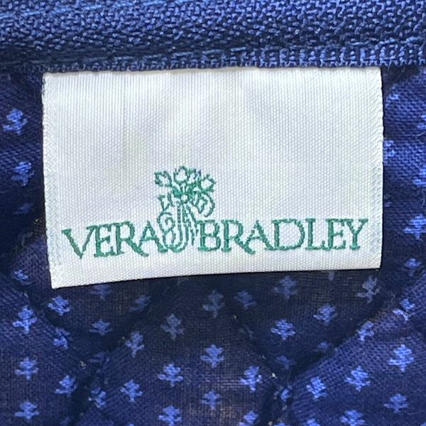 Vera Bradley Women’s Blue Cotton Floral Pattern With Zipper Closure Duffel Bag