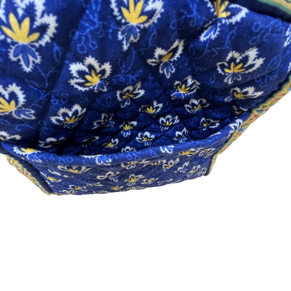 Vera Bradley Women’s Blue Cotton Floral Pattern With Zipper Closure Duffel Bag