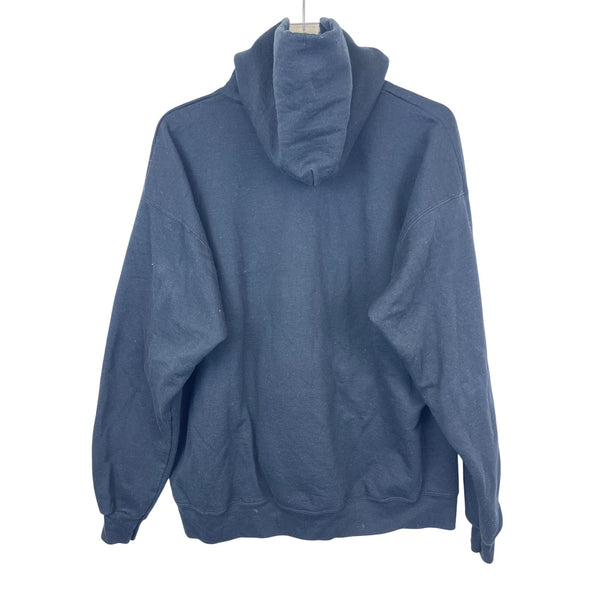 Hanes EcoSmart Mens Black Graphic Hoodie Recycled Content XL