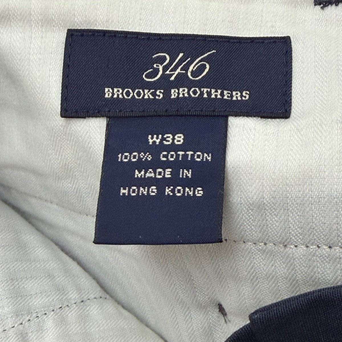 Brooks Brothers Mens Navy Embroidered Lobster Shorts Casual Flat Front Size W38