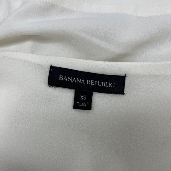 Banana Republic Sleeveless White Top With Sheer Size XS