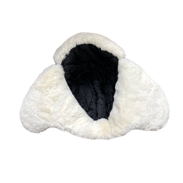 High Desert Gear Unisex Corduroy Faux Fur Trapper Ear Flaps Brown Cream One Size