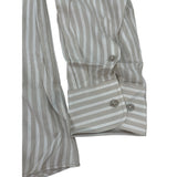 Jos. A. Bank Stays Cool Mens White & Blue Striped Dress Shirt Size 17-33