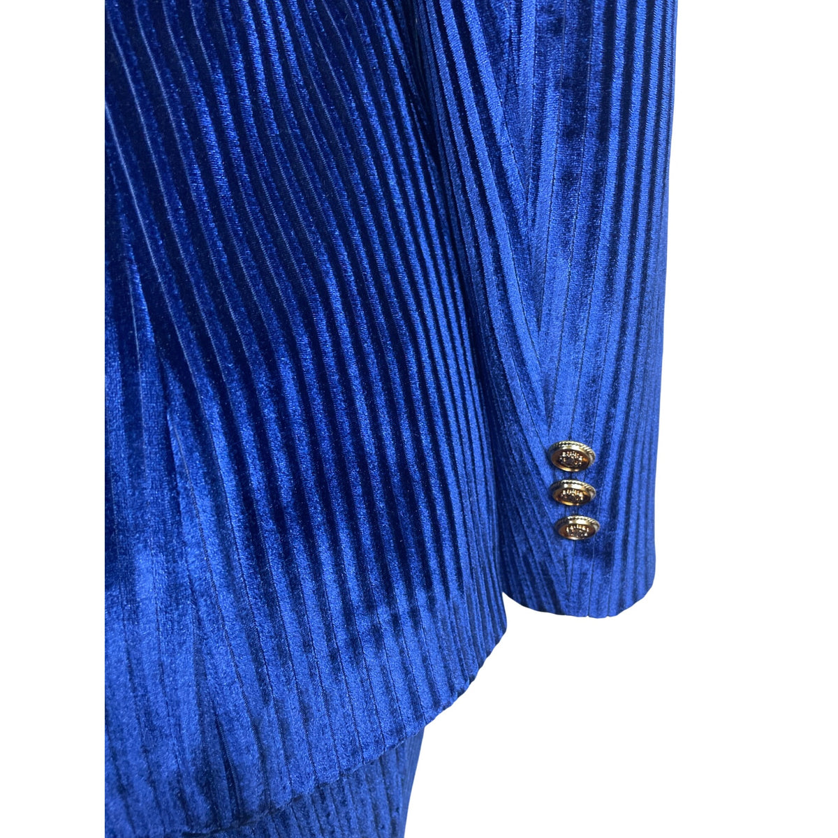 Lisueyne Collection Blue Velvet Women’s 2-Piece Suit Blazer & Pants Sz XL
