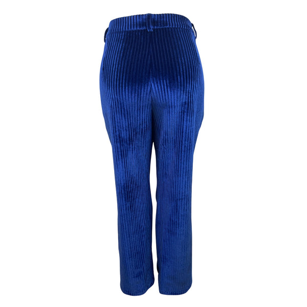 Lisueyne Collection Blue Velvet Women’s 2-Piece Suit Blazer & Pants Sz XL