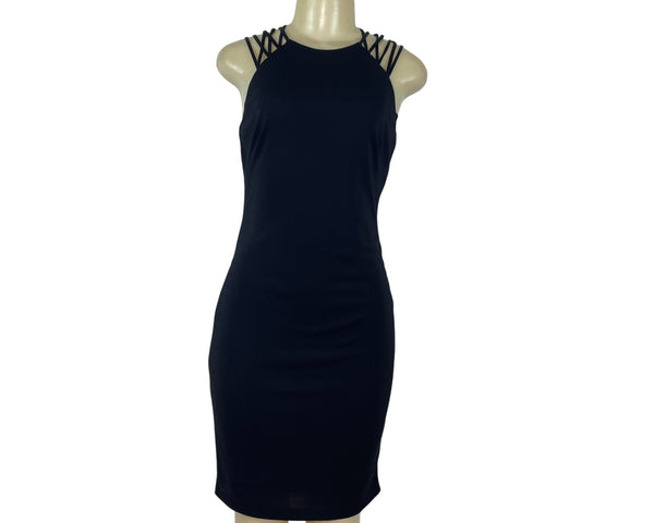 Ralph Lauren Womens Black Strappy Sleeveless Bodycon Dress Size 4