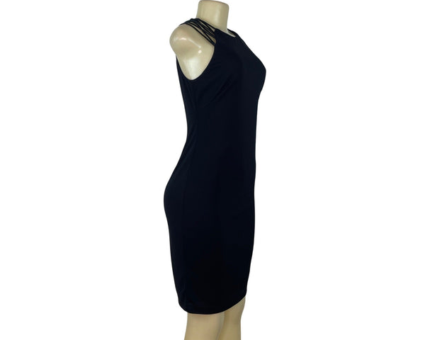 Ralph Lauren Womens Black Strappy Sleeveless Bodycon Dress Size 4